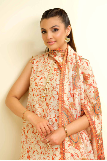 Nishat Linen 3 Piece - Printed Suit - 42501460 Online Shopping